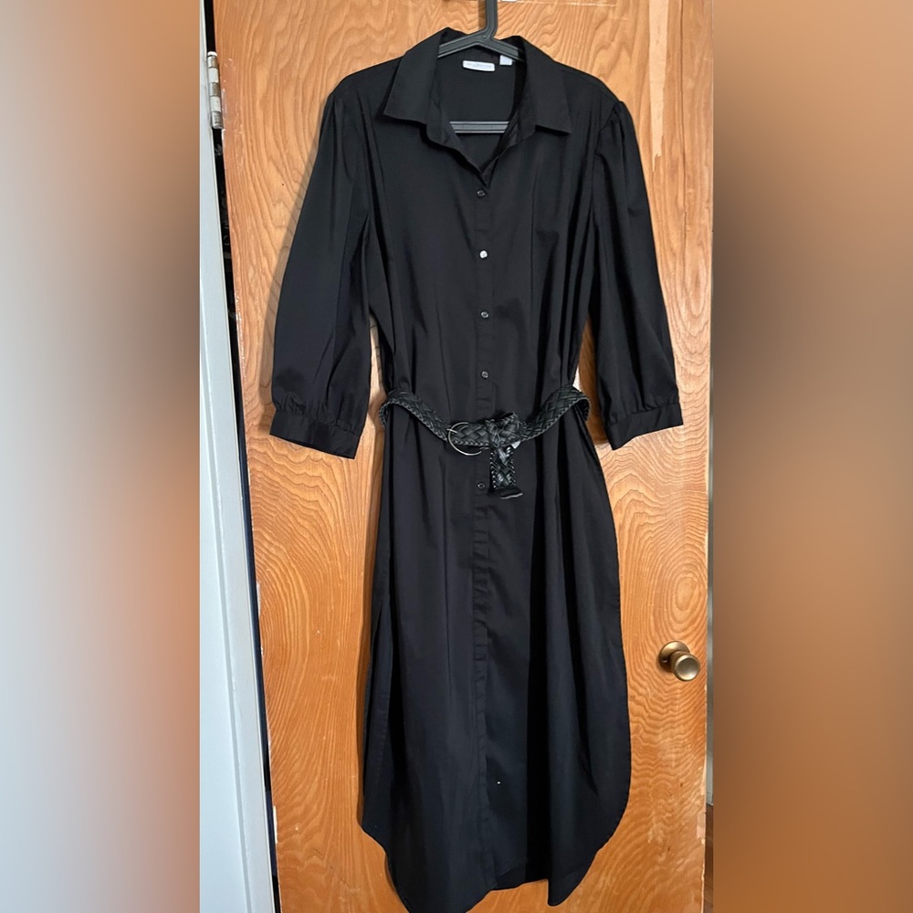 New York & Company Black Long Sleeve Dress